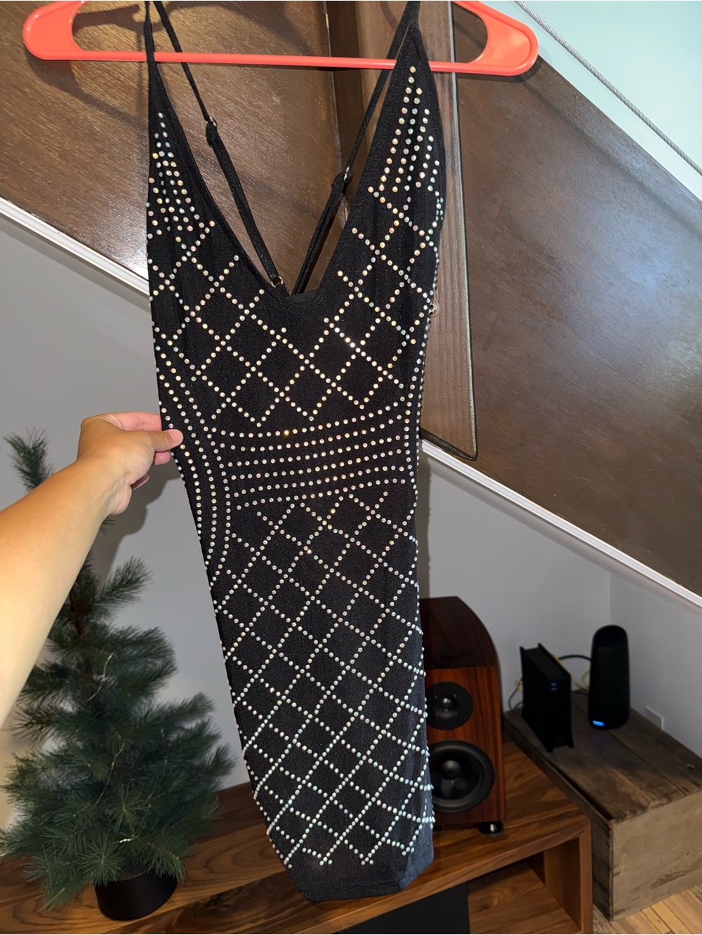 Windsor Black Studded Mini Bodycon Dress
